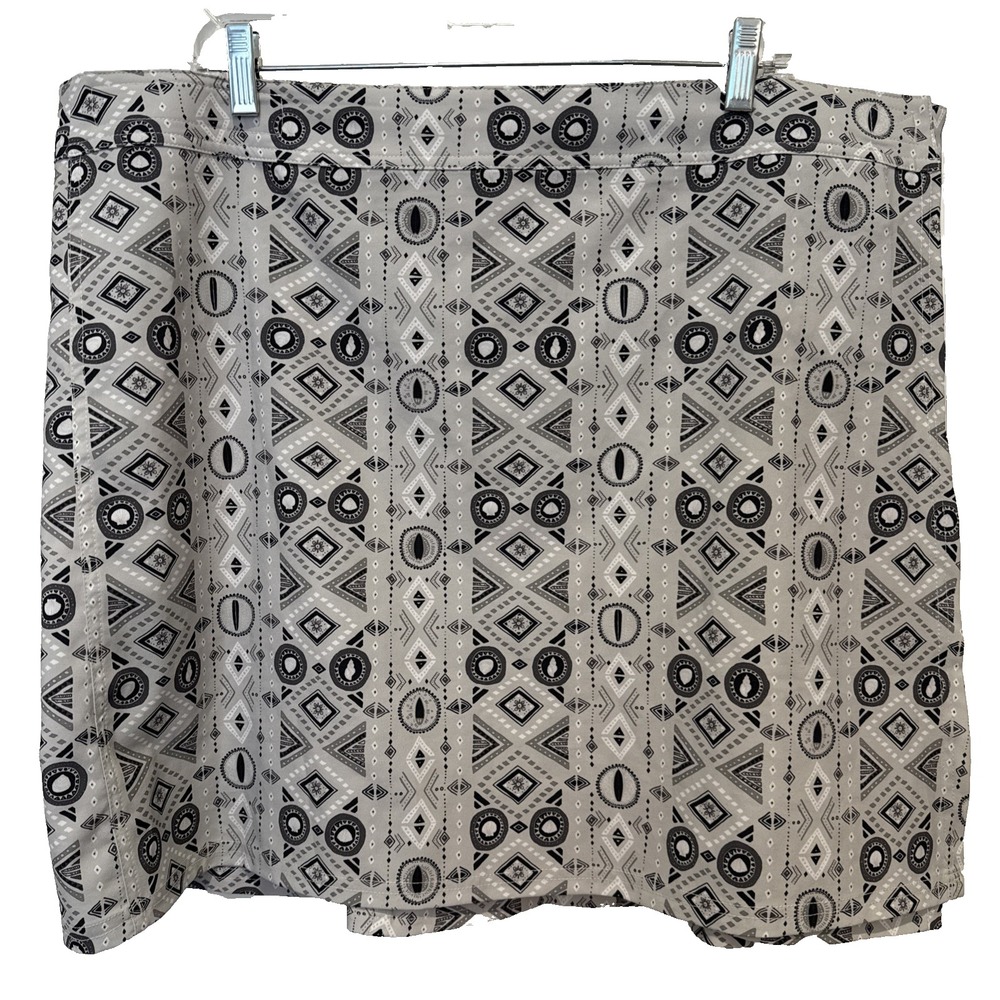 Rip Skirt Hawaii‎ Skirt Women XXL Big Beach Gray A Line Hook Loop Casual Floral